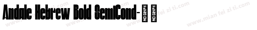 Andale Hebrew Bold SemiCond字体转换